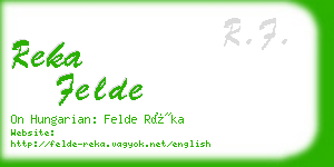 reka felde business card